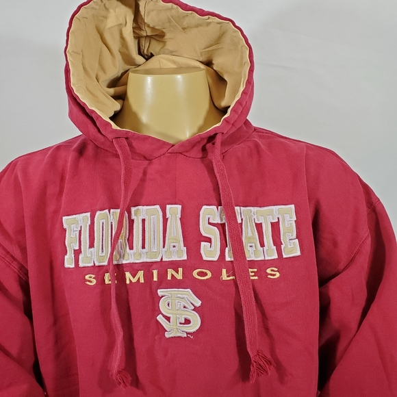 Vintage Florida State Seminoles Hoodie Sweatshirt XL Red Baggy, Oversized Heavy - Picture 2 of 16